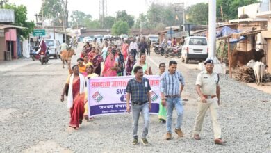 Photo of लोकसभा चुनाव के मद्देनजर खड़गांव क्षेत्र में किया गया फ्लैगमार्च