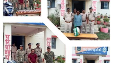 Photo of जिला मोहला मानपुर अंबागढ़ चौकी एसपी यशपाल सिंह के निर्देशन में अंबागढ़ चौकी पुलिस की अवैध शराब तस्कर और अवैध मादक पदार्थ गांजा की बिक्री करने वाले के विरुद्ध ताबड़तोड़ कार्यवाही