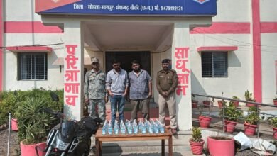 Photo of ग्राम पंचायत/ नगर पंचायत चुनाव के आचार संहिता के तहत जिला मोहला मानपुर अम्बागढ़ चौकी पुलिस की अवैध शराब तस्कर पर बड़ी कार्यवाही